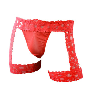 Sous-vêtements sexy en dentelle transparente pour homme Choco Ace, taille basse avec poche pour un port intime - Product Image 2