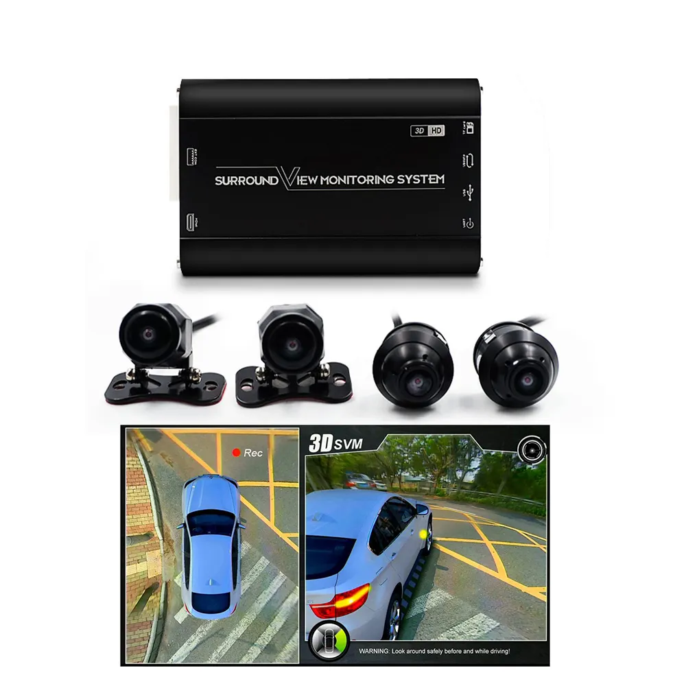 Carsanbo Full HD 1080P 3D smart car registrazione surround a 360 gradi vista birdview sistema di telecamere