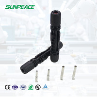 Connecteur solaire PV IP65 étanche 1000V mâle/femelle DC en aluminium et cuivre type MCX pour câble de panneau solaire