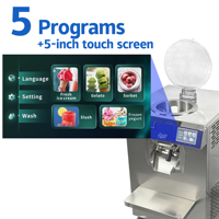 Machine à glaces artisanales Mvckyi 30L/H, congélateur vertical, machine à glaces, fabricant de glaces pour restaurant, usage commercial