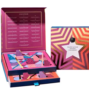 定制迪拜日期盒巧克力包装圣诞节降临日历盒巧克力