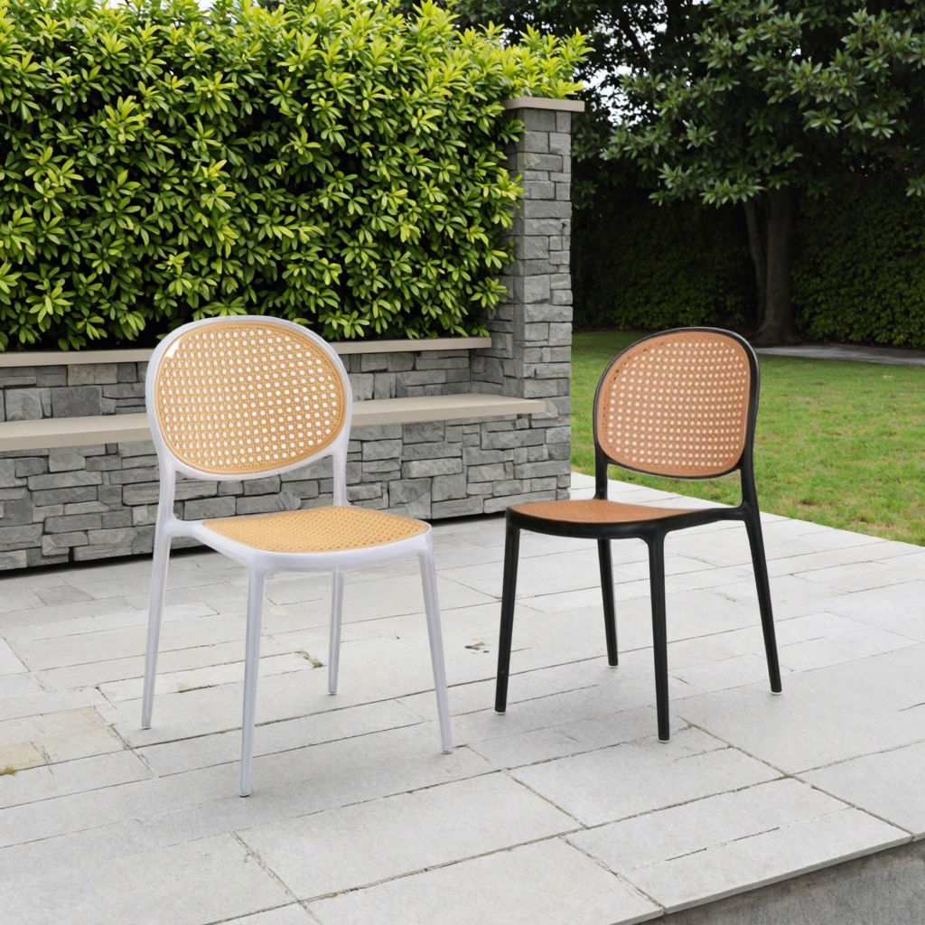 Wholesale Woven Plastic Chairs Durable Outdoor Furniture