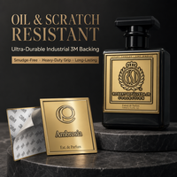 Autocollant en métal de parfum personnalisé étiquette d'emballage de bouteille d'huile de parfum de luxe Mabangong bougie bouteille
