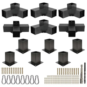 Conjunto de 8 Conectores de Acero Resistente para Vigas de Pérgola <span class=keywords><strong>con</strong></span> Todos los Tornillos y Pernos Necesarios para <span class=keywords><strong>Postes</strong></span> de 4x4 y Uniones de Vigas de 2x6 - Product Image 3