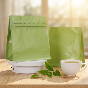 50 sacs à café avec valve, sacs à fond plat écologiques, résistants aux odeurs, de haute qualité, refermables, anti-odeurs, directement de l'usine - Product Image 1