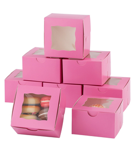 Wholesale Disposable Kraft Ivory <strong>Paper</strong> Cake <strong>Box</strong> With Window Packaging for Bakery Party Wedding - Product Image 3