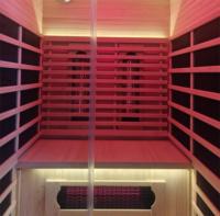 Fournisseur OEM de sauna infrarouge intérieur en bois de hemlock pour 2 personnes avec panneau de commande