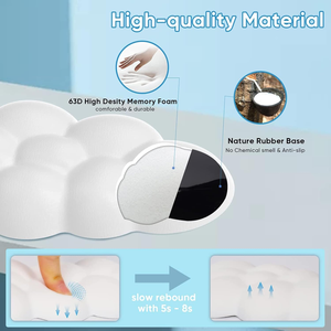 Tấm lót chuột và kê tay chất lượng cao, chống nước, làm từ mút xốp êm ái, chống trượt, hỗ trợ bàn phím - Product Image 5