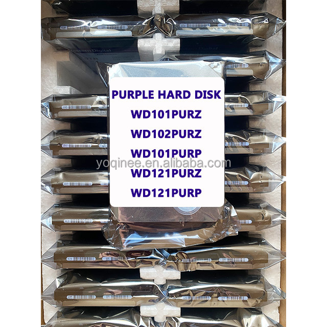 Purple 12TB Surveillances HDD WD121PURP 3.5" SATA 7200RPM 12T Internal Hard Disk Drives for Camera Cctv Video Desktop WD121PURZ