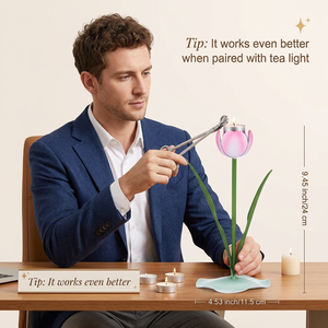 Support de bougie chauffe-plat en forme de tulipe, résistant à la chaleur, pour décoration intérieure - Product Image 6