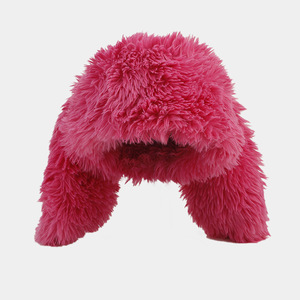 Nouveau chapeau <span class=keywords><strong>de</strong></span> lapin moelleux <span class=keywords><strong>de</strong></span> couleur vive, chapeau <span class=keywords><strong>de</strong></span> lapin amusant et mignon, chapeau <span class=keywords><strong>de</strong></span> femme pour l'automne et l'hiver, chapeau chaud et confortable, chapeau bob - Product Image 6