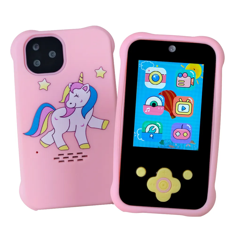 Kids Smart Phone for Girls Touchscreen Kids Phone Unicorn Gifts for Girls Age 6-8 with Dual Camera Music Game Learning Toy Phone