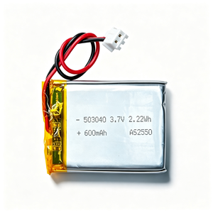 Batería de Iones de Litio 503040 de 3.7V y 600mAh con Conector de Cable para Electrónica de Consumo - Product Image 1