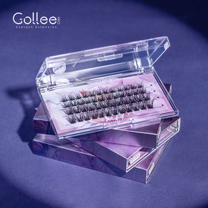 चमक पर golley diy प्रेस कोई गोंद स्वयं चिपकने वाली गांठ क्लस्टर नहीं की आवश्यकता गोंद मुक्त पलकों के विस्तार विक्रेता व्यक्तिगत क्लस्टर - Product Image 1