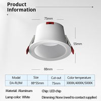 Luz LED Empotrada de Espectro Completo de 7W con Caja de Conexiones, Regulable por Triac, 2700-6500K, Controlada por Interruptor de Pared, ETL 120-347V