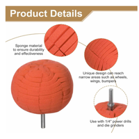 Ensemble de 6 éponges abrasives de 80 mm avec disque à anneau en acier pour perceuse électrique, polissage des sols et des tubes