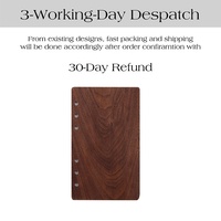 Carpeta de Documentos Económica con Separadores de Madera A6, Marca Hongbo, Modelo HB-WUS8Q, Origen ZHEJIANG, Anillas Doradas/Negras, Superventas