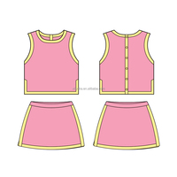 Ensemble de yoga sans manches pour filles, jupe unie avec short intégré, tenue personnalisée en petite série pour usage quotidien