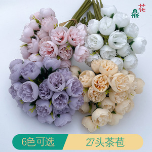 ดอกโบตั๋นผ้าไหม 27 ดอก สำหรับตกแต่งภายในบ้าน สไตล์โมเดิร์น ตกแต่งได้นาน ใช้ประดับตกแต่งคริสต์มาส - Product Image 1