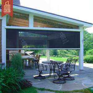 Stores motorisés coupe-vent imperméables Balcon Fenêtre Ombre Zip Track Volets extérieurs Idéal Patio Jardin Véranda Stores roulants - Product Image 3