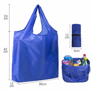 Sac de courses pliable écologique, sac fourre-tout réutilisable en polyester, sac d'épicerie pliable portable pour supermarché, vente en gros - Product Image 2