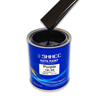 Peinture acrylique liquide violette SHHCC 1K, finition argent métallisé haute brillance, application par pulvérisation pour plastique et bateaux