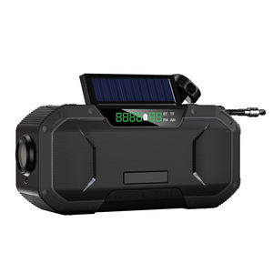 Portable Factory Waterproof Multi Function AM FM WB Radio with Solar <b>Hand</b> Crank Flashlight BT Speaker and 4000mAh Power Bank - Product Image 2