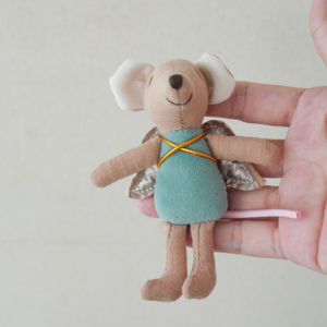 Muñeco de Ratón de Arte Nórdico CPC, Adorable con Alas de Ángel, Ecológico, Multicolor, Juguete de Peluche de 9-10CM, Algodón y Poliéster, con Peso, para Cumpleaños - Product Image 6