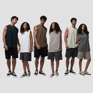 Bán Buôn Biểu Tượng Tùy Chỉnh 100% Cotton Singlet Cơ Bắp Thể Thao Áo Sơ Mi Không Tay Thời Trang Mặc Tập Luyện Rửa Axit Tank Top Cho Nam Giới - Product Image 3