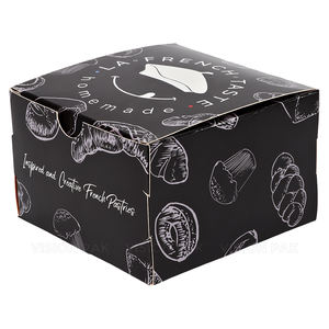 Mini scatola lunga <span class=keywords><strong>ciambella</strong></span> con Logo personalizzato imballaggio alimentare di carta per la dozzina/mezza dozzina di ciambelle goffrato Design per gomma da masticare Sushi - Product Image 2