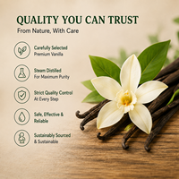 Huile Essentielle de Vanille 100% Pure Certifiée Biologique Distillée à la Vapeur Fraîche pour Soins de la Peau, Aromathérapie, Massage Corporel, Relaxation et Plus Encore