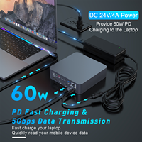 18 Port Usb Tipe C Hub USB Tipe-c Laptop, Stasiun Dok 2 HDMI 4K @ 30HZ DP USB HUB