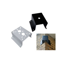Support de montage de poteau d'angle noir pour caméra de vidéosurveillance extérieure/support de montage d'angle noir