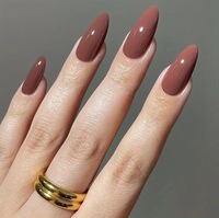 Ongles press-on brillants à haute brillance, forme carrée moyenne, qualité supérieure, grande résistance, ABS, logo personnalisé, vente en gros