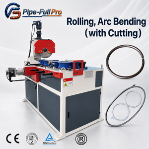 Touch Screen CNC Servo Tube Rolling <b>Bending</b> <b>Machine</b> Ring Circle Cutting Round Square Rectangular Stainless Steel Pipe Form - Product Image 1