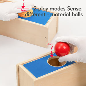 Giocattoli Educativi Montessori in Legno per Bambini 1-3 Anni, Scatola con Sfera Scorrevole, Gioco di Permanenza dell'Oggetto - Product Image 3