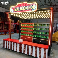 Tolefun CE Stand de jeu de fléchettes à ballons pour parcs d'attractions et fêtes foraines, Stand de tir aux ballons, Éclairage LED pour foire et centre commercial