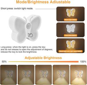 Usb充电霓虹灯夜灯运动传感器可调光节能Abs灯，用于卧室走廊家庭浴室学校使用 - Product Image 5