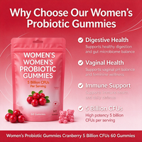 Gummies Probiotiques Personnalisées pour Femmes : Vitamines, Complément Santé aux Baies, Santé Digestive, Canneberge, Santé Vaginale
