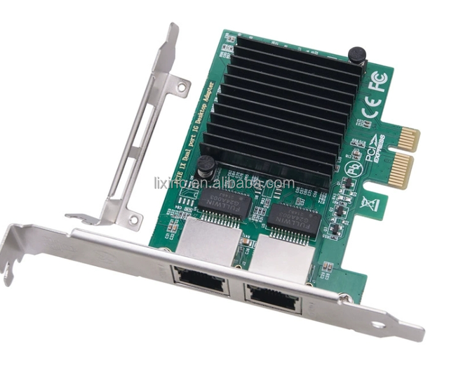 2 Port RJ45 to PCI Express X1 Network Card E1G42ET RTL8111F Chip 1Gbps Gigabit Ethernet LAN Cards Network Adapter for Desktop PC