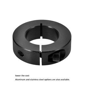Servicio de fresado CNC de precisión para collares de bloqueo industriales de acero al carbono electrochapado con eje dividido simple y diámetro de un cuarto de pulgada - Product Image 2