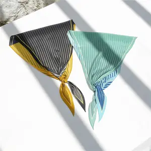 Бесплатный образец, индивидуальный рисунок, летний женский двухцветный шарф из 100% шелка с цифровой печатью