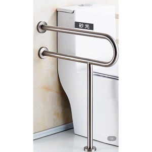 Stainless Steel Toilet Handrail 304 Brushed Anti-Slip Wall Mounted Grab Bar For Elderly Disabled Safety Support - Product Image 1