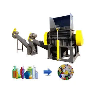 Automatic plastic bottle cutting machine Scrap Grinder PET Bottle Crusher Cutting Machine Plastic Shredding Machine