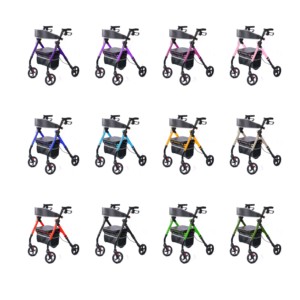 Stile europeo in alluminio <span class=keywords><strong>Walker</strong></span> Rollator esterno deambulatore ruote in pvc disabile corrimano deambulatore Rollator - Product Image 6