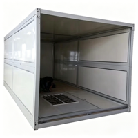 Maison conteneur modulaire pliable et extensible de 20 pieds et 40 pieds, isolée thermiquement et imperméable
