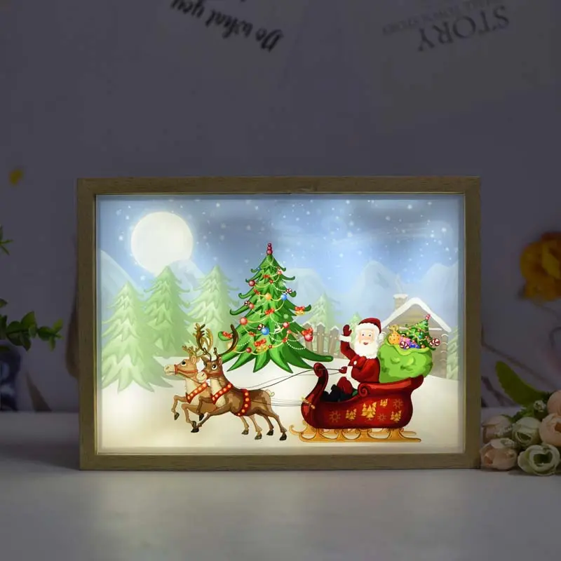 Декоративная Светодиодная лампа для рождественских украшений, новый дизайн, 2023 USB, Рождественский Настольный Ночной светильник, Новогодний подарок