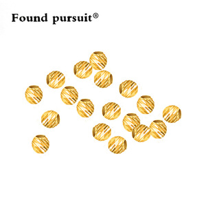 ピュア18KゴールドポジショニングビーズDIY調整ジュエリーアクセサリーAu750ブレスレットネックレスパールエメラルド - Product Image 5