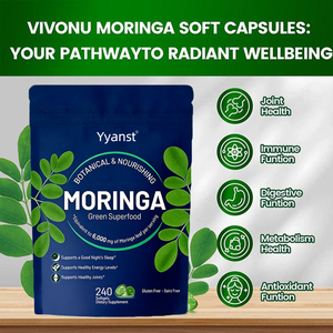 Suplementos Vegetarianos Naturales OEM/ODM, Función Digestiva, Metabolismo, Salud, Cápsulas Blandas de Hoja de Moringa Orgánica - Product Image 2