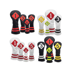 Fabricante <span class=keywords><strong>Golf</strong></span> Club Covers Parche Carta Bordado Impresión Logo Cuero <span class=keywords><strong>Golf</strong></span> Driver Head Cover - Product Image 2